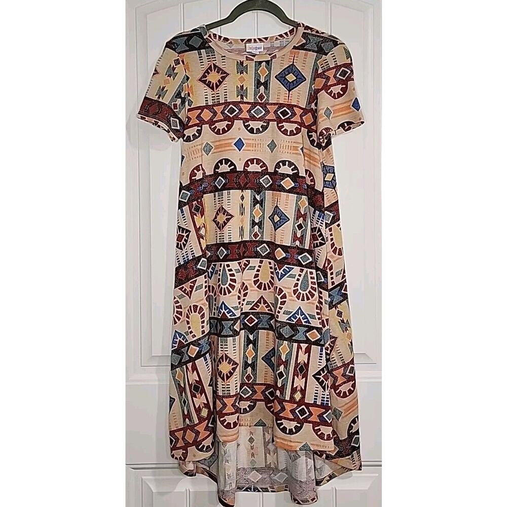 LulaRoe Carly Dress XXS Southwestern Print Casual